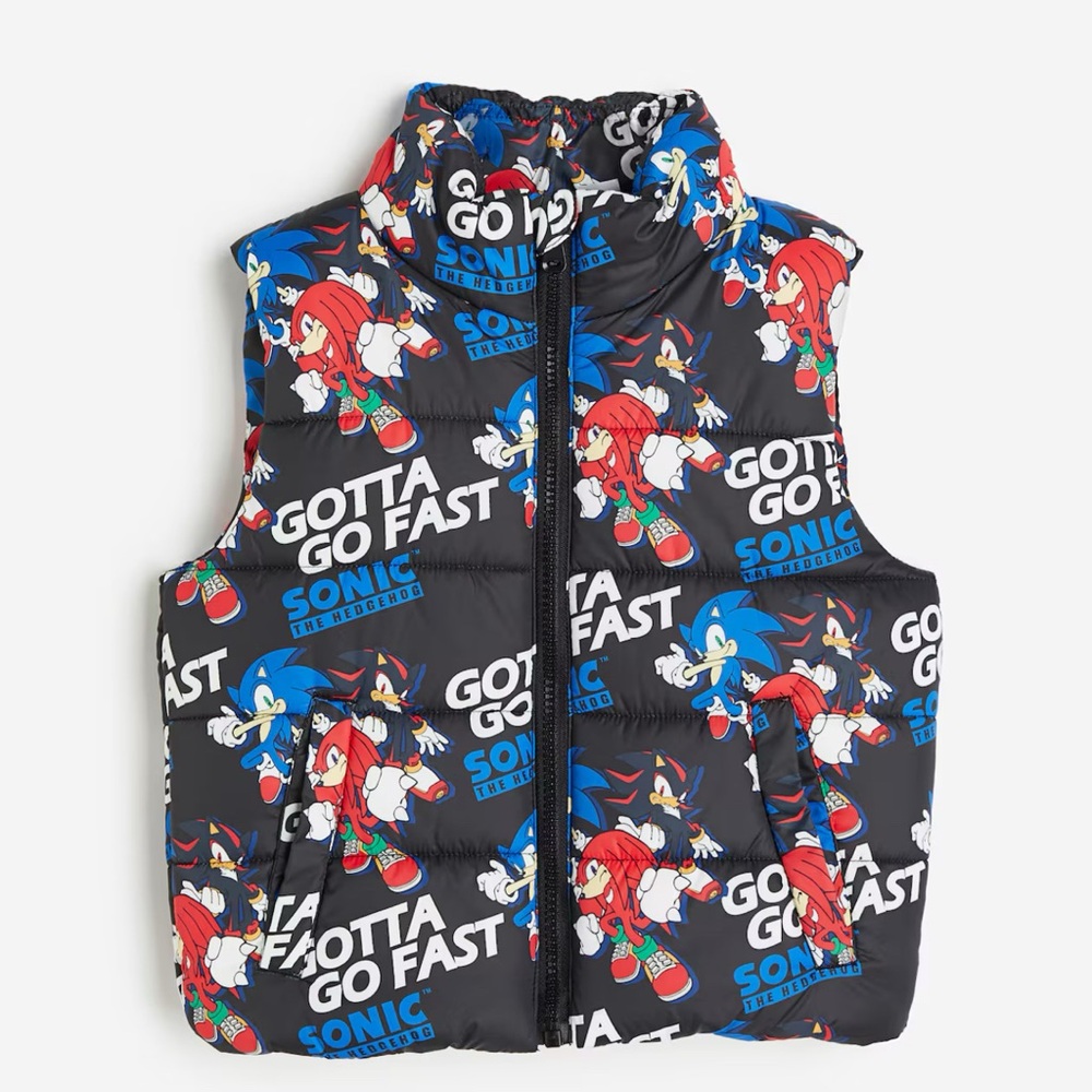 Hm little boys printed puffer vest 4-6Y